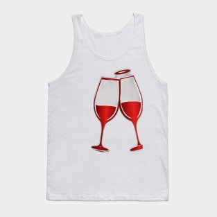 Angelic Toast - Heavenly Red Wine Glasses Design No. 1009 Tank Top